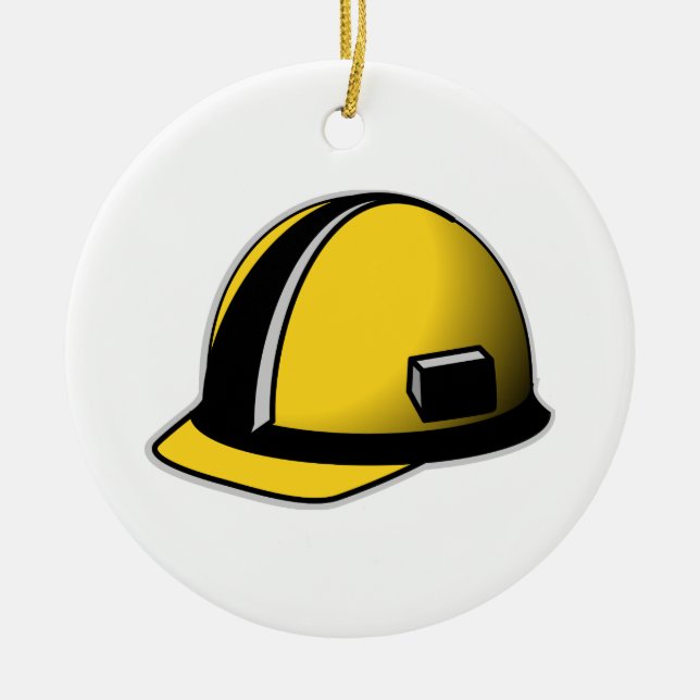 Hard Hat Ceramic Tree Decoration (Front)