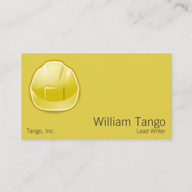 Hard Hat Construction Architect Business Card (Front)