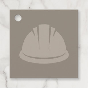 Hard Hat Construction Hat Icon CUSTOM COLOR Favour Tags