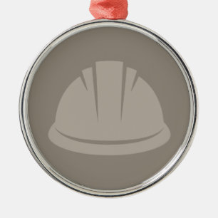 Hard Hat Construction Hat Icon CUSTOM COLOR Metal Tree Decoration