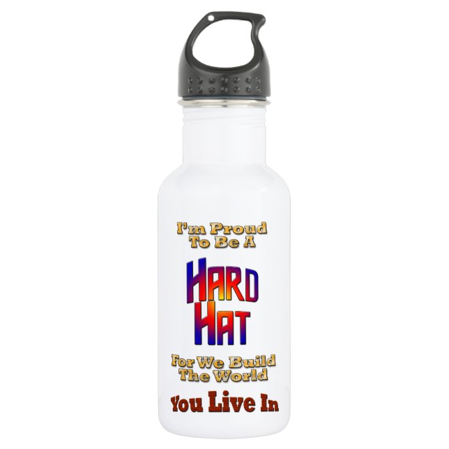 Hard Hat Pride 532 Ml Water Bottle (Front)