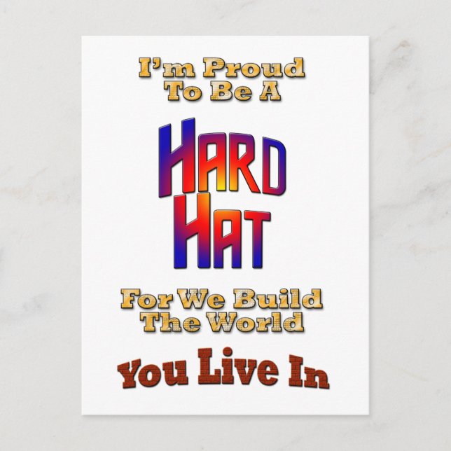 Hard Hat Pride Postcard (Front)