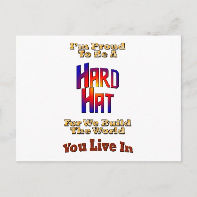 Hard Hat Pride Postcard (Front)