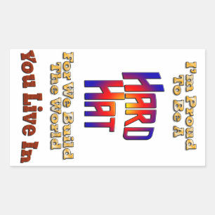 Hard Hat Pride Rectangular Sticker