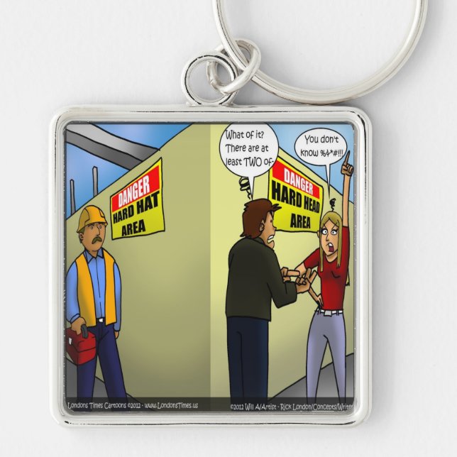 Hard Headed Relationship Partner Funny Gifts Key Ring (Front)