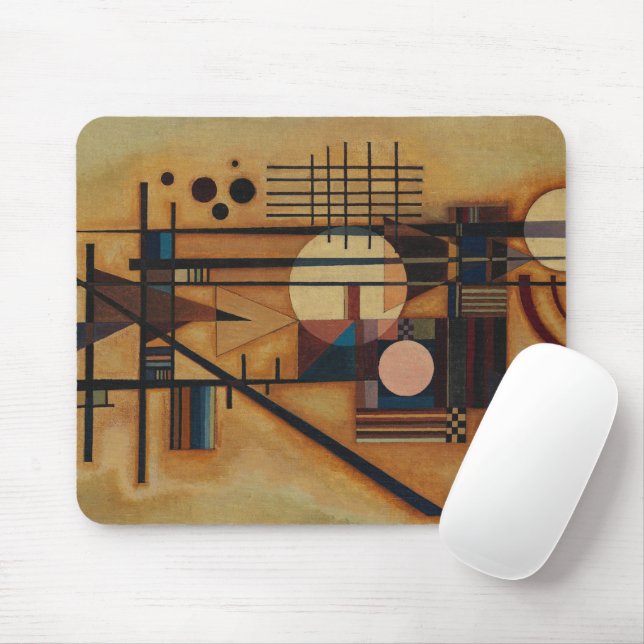 Hard in soft, 1927 by Wassily Kandinsky Mouse Mat (With Mouse)