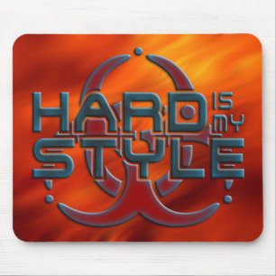 Hard Is My Style 3D fire red hardstyle music Mouse Mat