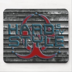 Hard Is My Style 3D   grunge stripes   hardstyle Mouse Mat