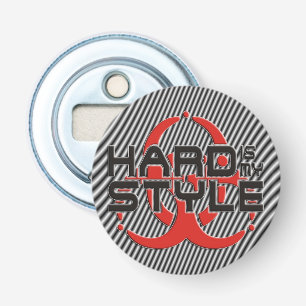 HARD is my STYLE - black & white stripes Bottle Opener