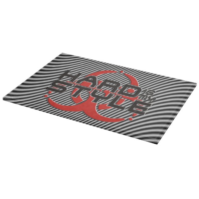 HARD is my STYLE - black & white stripes Cutting Board (Corner)