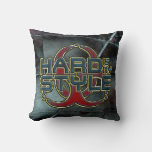 HARD is my STYLE + your background image Cushion