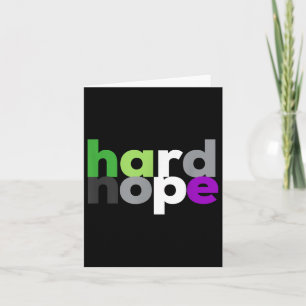 Hard Nope Aroace Pride Lgbtq, Lgbt Aro Ace Aromant Card