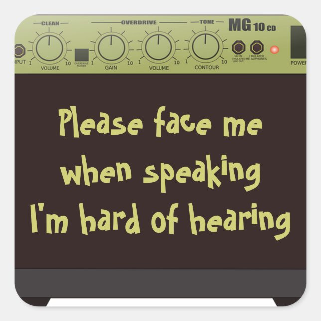 Hard of Hearing Amp Stickers (Front)