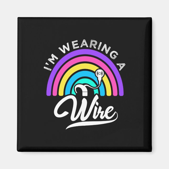 Hard Of Hearing ASL Fun Hearing Impaired Deaf Awar Magnet (Front)