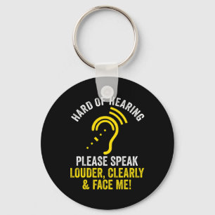 Hard Of Hearing ASL Hearing Impaired Deaf Awarenes Key Ring