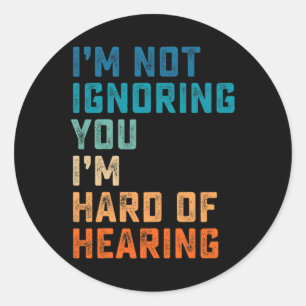 Hard Of Hearing Asl Sign Language Deaf Awareness Classic Round Sticker