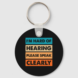 Hard Of Hearing ASL Vintage Hearing Impaired Deaf Key Ring