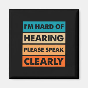 Hard Of Hearing ASL Vintage Hearing Impaired Deaf Magnet