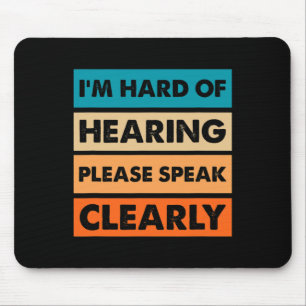 Hard Of Hearing ASL Vintage Hearing Impaired Deaf  Mouse Mat