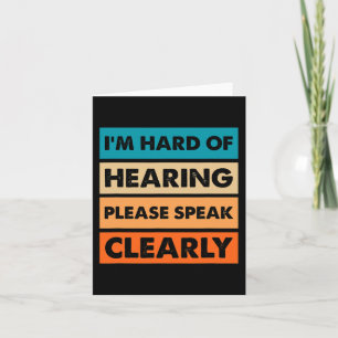 Hard of Hearing Deaf Hearing Impaired ASL Sign Lan Card