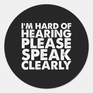 Hard Of Hearing Deaf Hearing Impaired Asl Sign Lan Classic Round Sticker