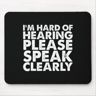 Hard of Hearing Deaf Hearing Impaired ASL Sign Lan Mouse Mat