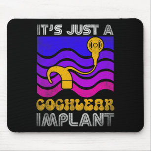 Hard Of Hearing Fun ASL Hearing Impaired Cochlear  Mouse Mat