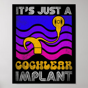 Hard Of Hearing Fun ASL Hearing Impaired Cochlear Poster