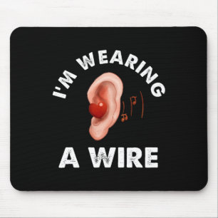 Hard Of Hearing Fun Asl Hearing Impaired I'm Weari Mouse Mat