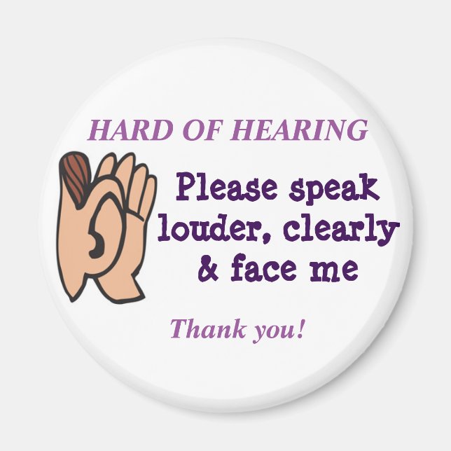 Hard of Hearing Magnet (Front)