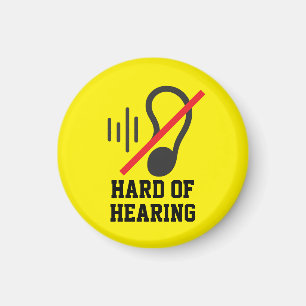 Hard Of Hearing Simple Design Magnet