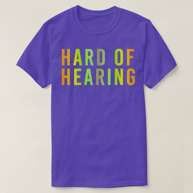 Hard of Hearing Sunrise Yellow T-Shirt (Design Front)