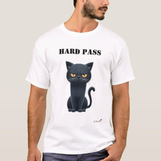 Hard Pass Funny Moody Cat T-Shirt