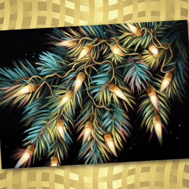 Hard Pastel Drawing Christmas Holiday String Light (Creator Uploaded)