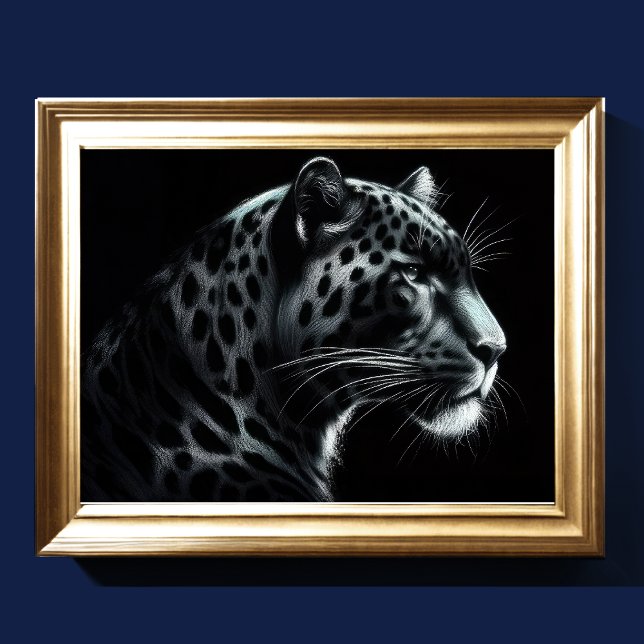 Hard Pastel Drawing Snow Leopard III Poster (Creator Uploaded)