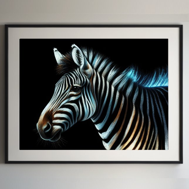 Hard Pastel Drawing Zebra Poster (Creator Uploaded)