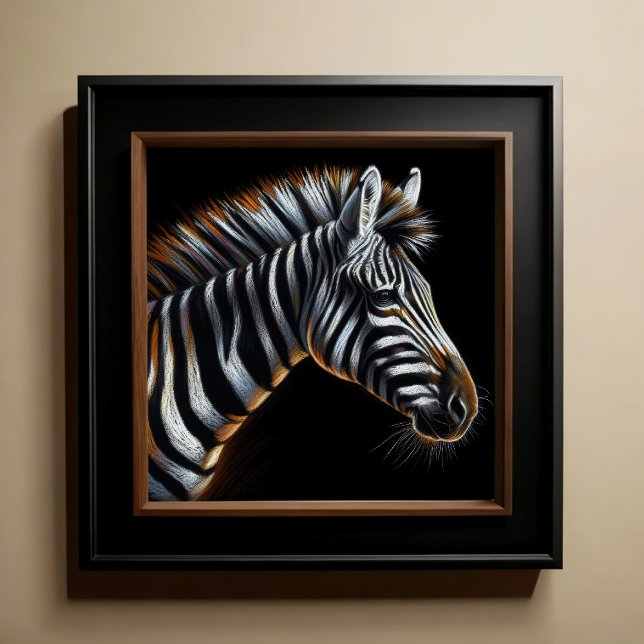 Hard Pastel Drawing Zebra Poster (Creator Uploaded)