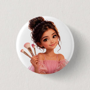 Hard plastic coaster 3 cm round badge