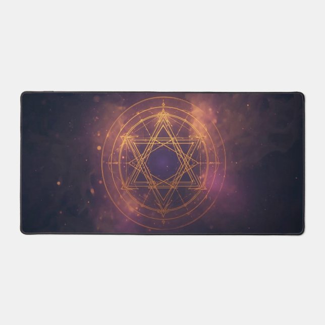 Hard plastic coaster desk mat (Front)