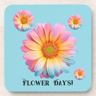 Hard Plastic Coaster (Flower Day's)
