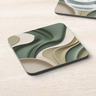 Hard plastic coaster in stylish graphic