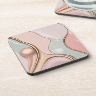 Hard plastic coaster in stylish graphic