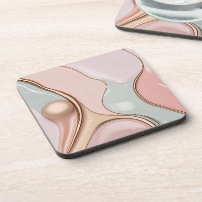 Hard plastic coaster in stylish graphic (Left Side)
