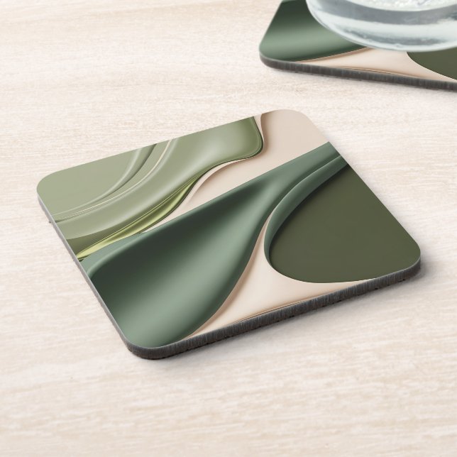 Hard plastic coaster in stylish graphic (Left Side)