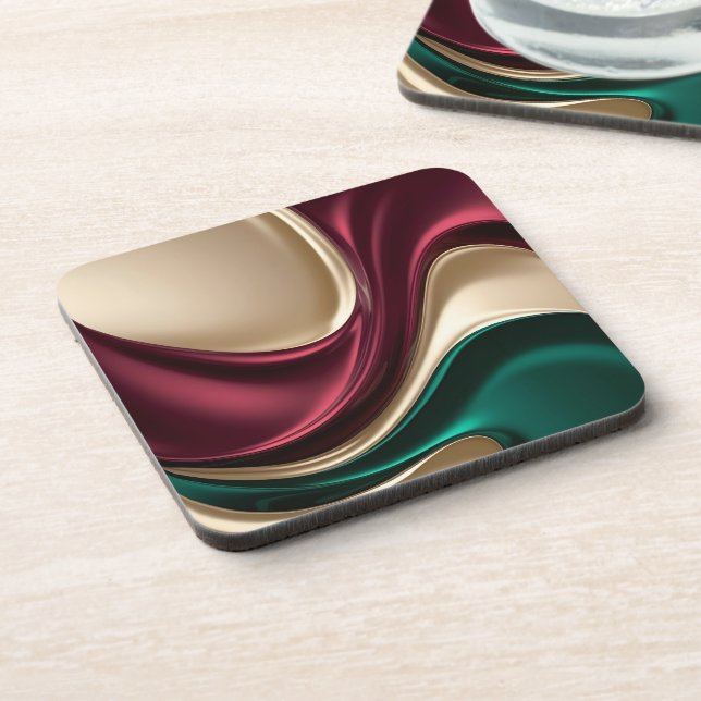 Hard plastic coaster in stylish graphic (Left Side)