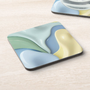 Hard plastic coaster in stylish graphic