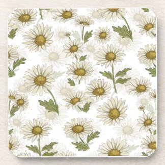 Hard plastic coaster in the daisies
