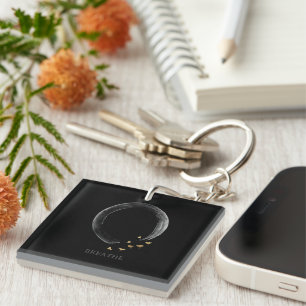 Hard plastic coaster key ring
