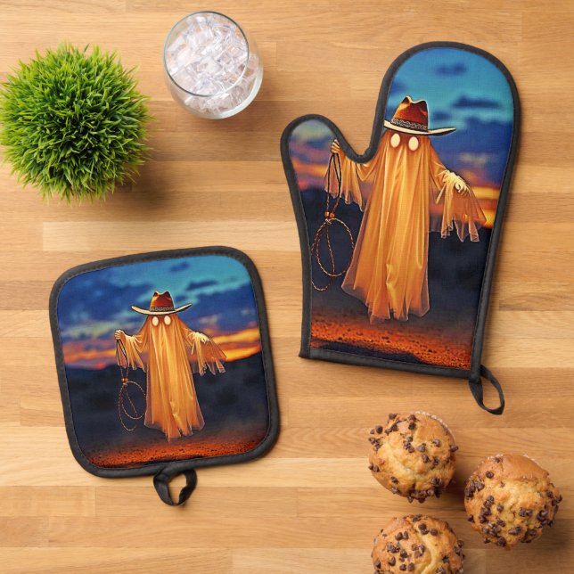 Hard plastic coaster oven mitt & pot holder set (Top Down)