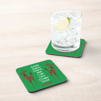 Hard plastic coaster -  Santa's Reindeer -Rudolph 
